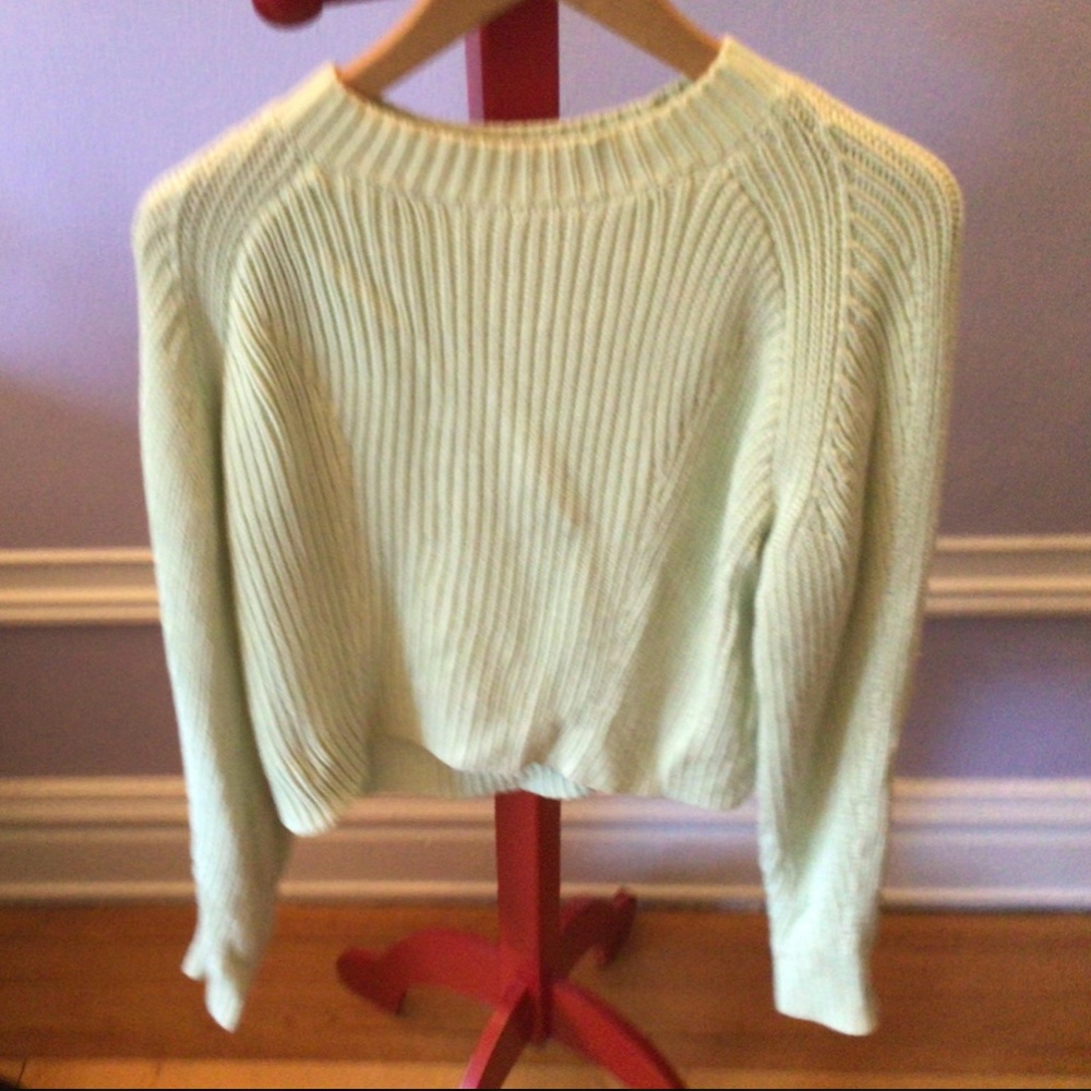 Monki mint green cropped sweater